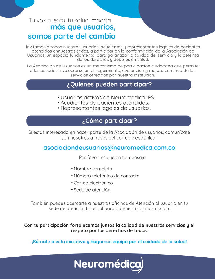 Neuromédica asociación de usuarios Oriente